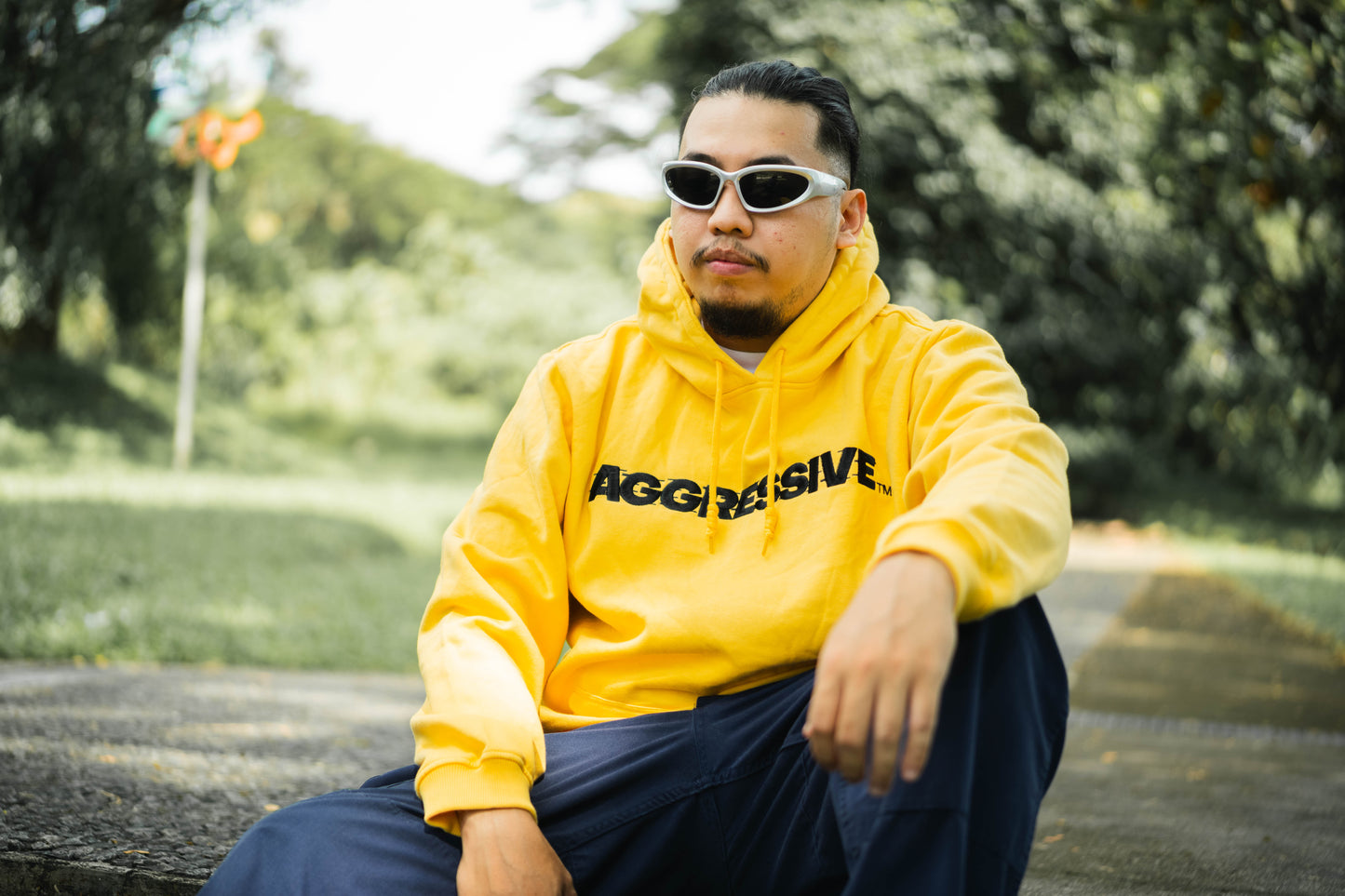 AGRSV ESSENTIAL LOGO PULLOVER HOODIE -  EMBROIDERED