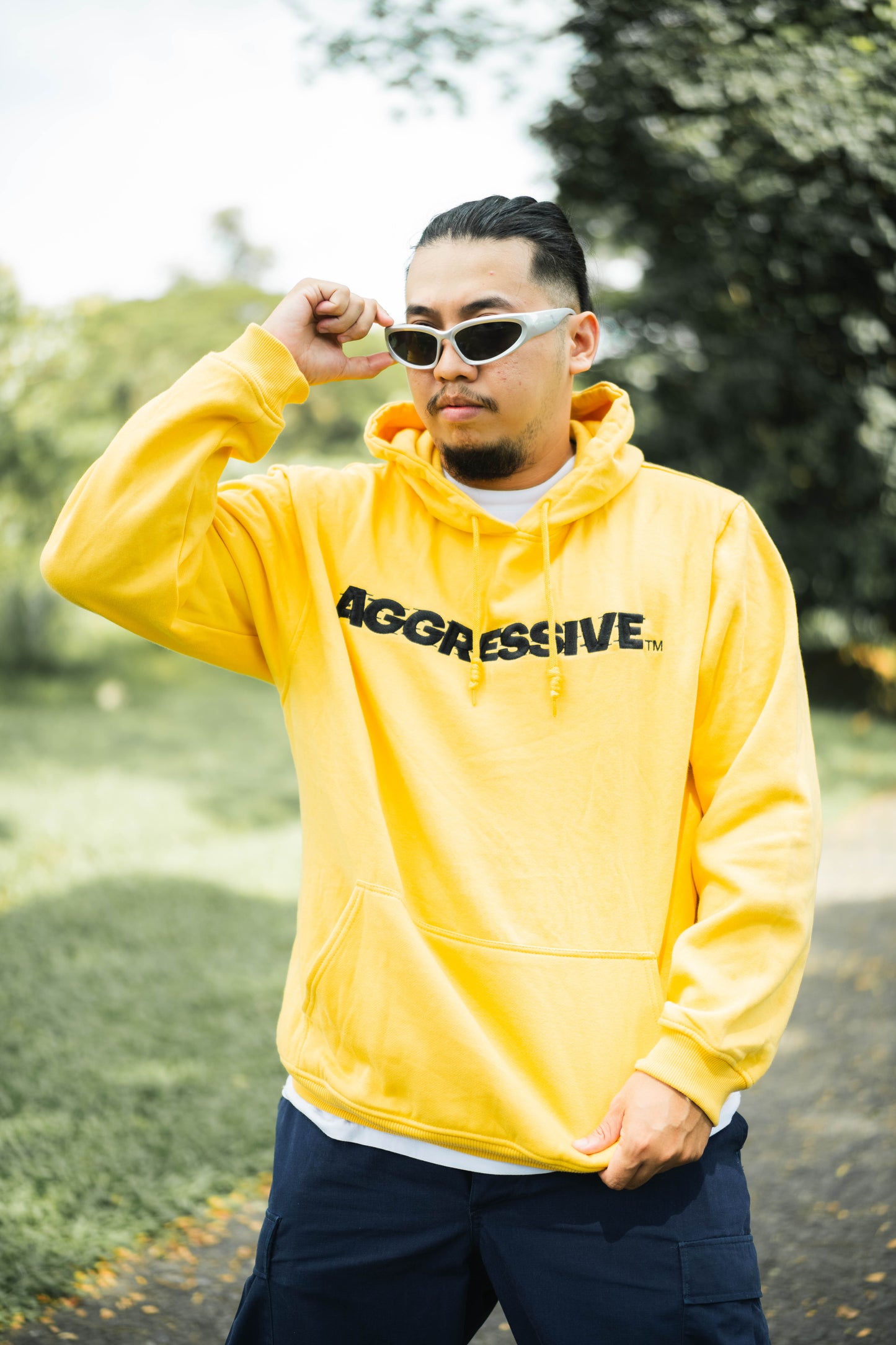 AGRSV ESSENTIAL LOGO PULLOVER HOODIE -  EMBROIDERED