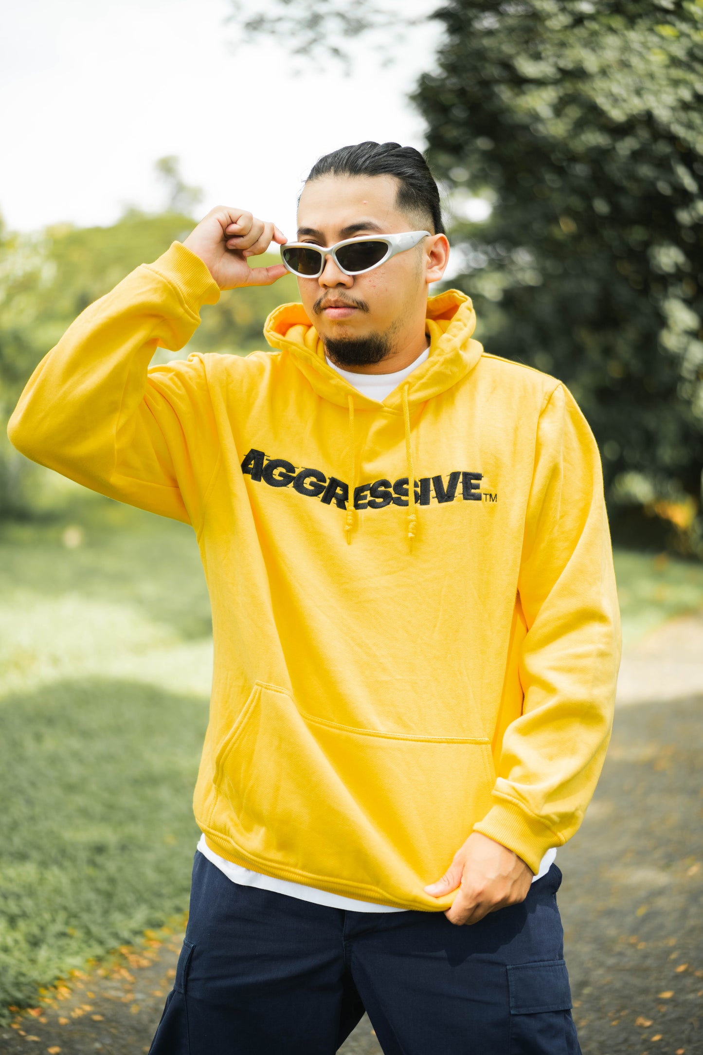 AGRSV ESSENTIAL LOGO PULLOVER HOODIE -  EMBROIDERED