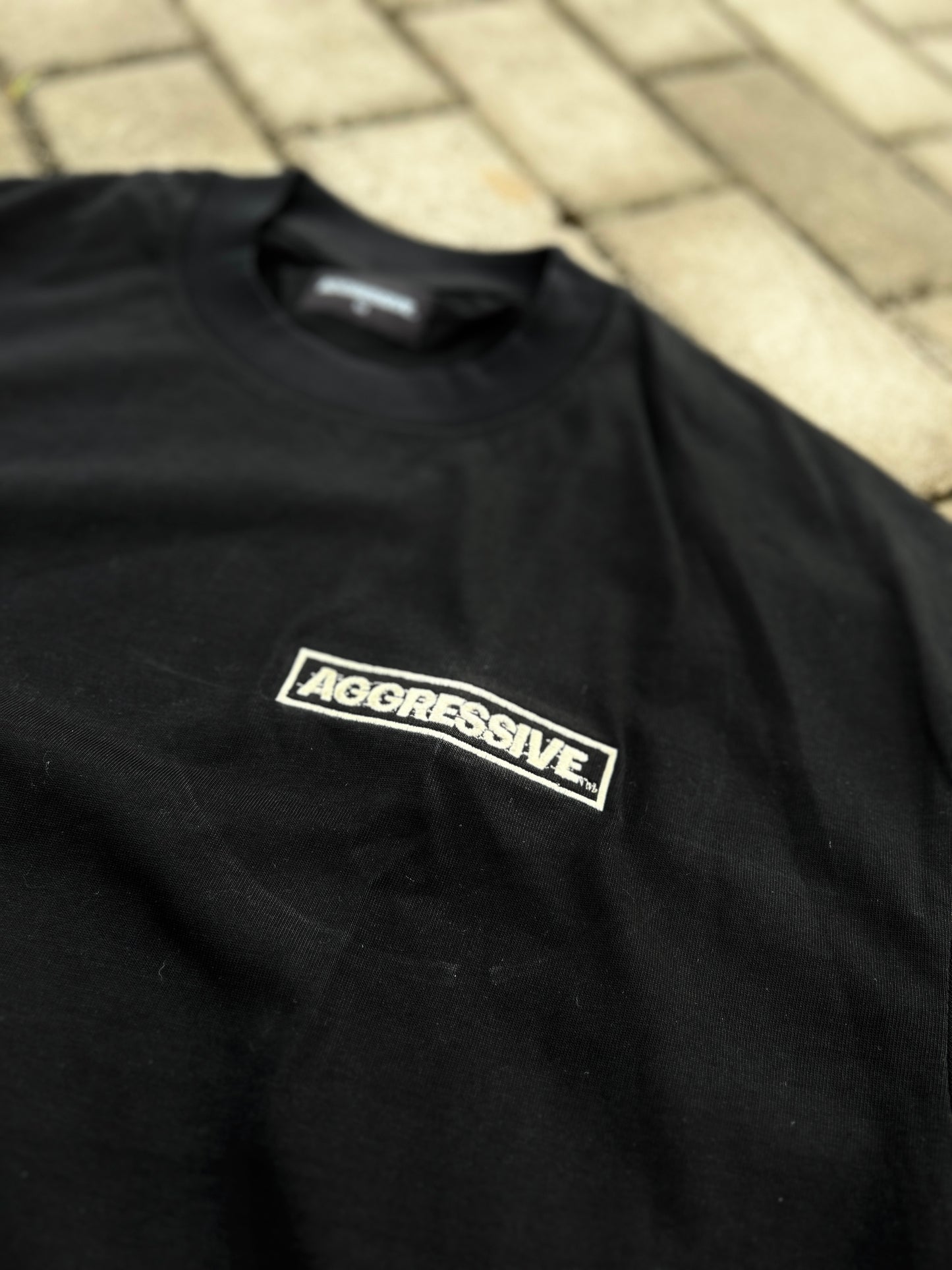 AGGRESSIVE EMBROIDERY LOGO - OVERSIZED